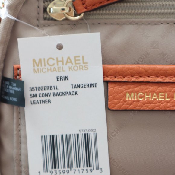 Michael Kors Erin Mini Small Backpack Tangerine main image 13